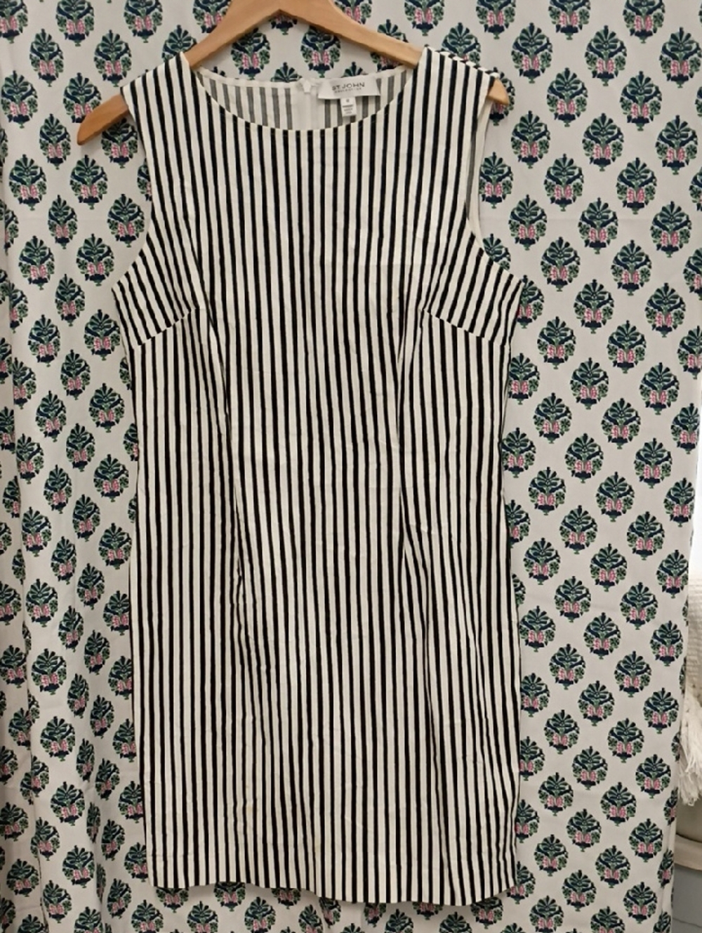 St.John Collection Sleeveless Striped Dress